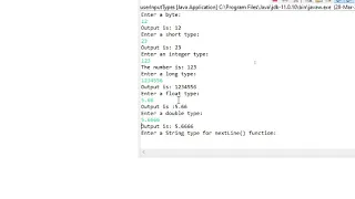 Taking Input From User Via Console Dealing with Primitive Variables and String type Java