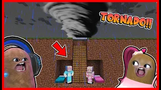 Download BADAI TORNADO VS RUMAH AMAN BAWAH TANAH !! Feat @sapipurba Minecraft MP3