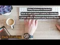 Using Spinners How to add a spinner control for selecting a phone label in Android