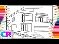 Modern House with a Garage and a Small of Activity