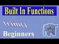 PHP Built In Functions Part-03 trim ltrim rtrim How To Remove Left Right Spaces