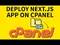 How to deploy Next js app on cPanel