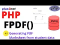 Generating PDF document using record from MySQL database with unique id in PHP using FPDF class