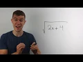 Domain of a Square Root Function
