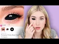 I Tried HUGE Sclera Color Contacts my eyes hurt