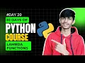 Lambda Function 30 Days of Python GIM Python Playlist