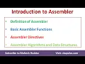 5 Introduction to Assembler Functions Directives Data Structures by Dr Mahesh Huddar