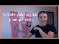 Draft your own digital pant block with Valentina free program printing