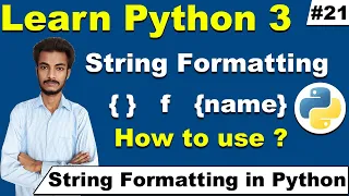 String Formatting in Python Python Tutorial for beginners in Hindi Urdu Cyber Warriors