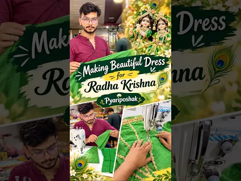 making Radha Krishna Poshak #shorts #yugalsarkardress #dress
