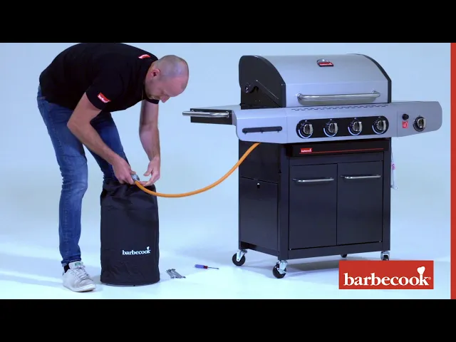 Dujinė kepsninė BARBECOOK Siesta 310, matmenys 124x56x118cm, 3 degikliai 12 kW +1 degiklis 2,9kW, 12 žmonių