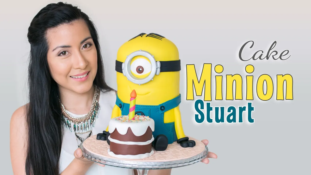 Tarta Minion Stuart - tutorial paso a paso   fondant cake   Quiero Cupcakes!
