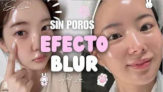 Cómo ELIMINAR los POROS ABIERTOS y dejar EFECTO BLUR como las COREANAS *sin gastar y en casa* 🧸💗