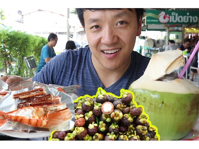 Thai STREET FOOD Tour of Or Tor Kor Market in Bangkok Thailand!