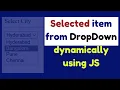 How to Create list of Cities using HTML JavaScript Selected Value from DropDown Javascript Select