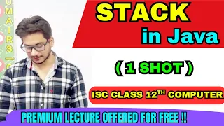 Stack in Java ISC Class 12 Data Structures Full Explanation LIFO Boards 2026