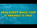 bash script while loop if variable is true 2 Solutions
