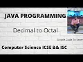 Java program to Convert Decimal to Octal