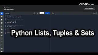 Python Lists Tuples and Sets Part - Python Practical Tutorials