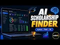 AI Scholarship Finder using Python Flask and Machine Learning Final Year Project with Source Code