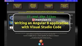 Write your first website in Angular 8 with Visual Studio Code