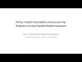 PreTap Implicit Reachability Analysis and Tap Prediction for One-handed Mobile Interaction