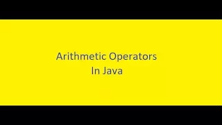 Java Basics Course 9 Operators ENGLISH