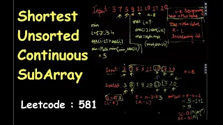 Shortest Unsorted Continuous Subarray Leetcode 581 Leetcode May Challenge Day 3