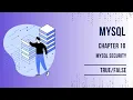MySQL Textbook Chapter - 10