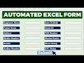 EASILY Make an Automated Data Entry Form in Excel
