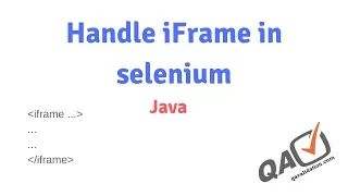 Handle iframe in selenium java