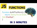 Learn Javascript step by step Learn javascript functions in just 3 minutes