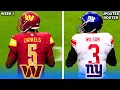 Commanders vs Giants Week 1 Simulation 2025 - 2026 Updated Rosters Madden 25 PS5