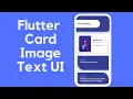 Flutter Card UI Flutter Listview Flutter Card Widget Flutter UI Design Scrollable Listview