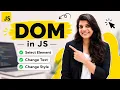 DOM in JavaScript Select Element Change Text Change Style JS DOM Tutorial