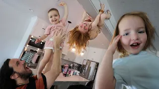 UPSiDE DOWN KiDS Adley and Niko explore a Trampoline Park on our Dad Date then Swimming Lessons