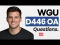 Pass WGU D446 OA - Watch Before You Take the Exam