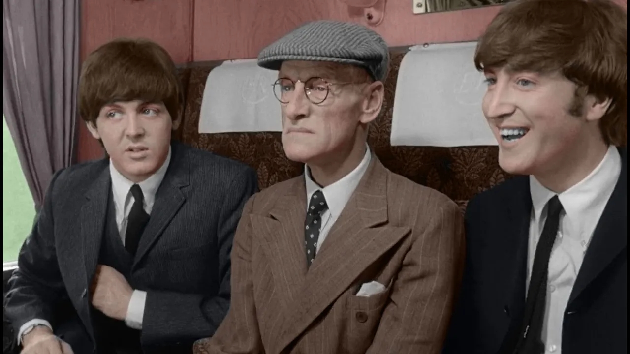 The Beatles - A Hard Days Night Colorized Clip (Hello Grandfather) Train Scene The Beatles - A Hard Days Night Colorized Clip (Hello Grandfather) Train Scene