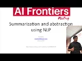 Summarization and Abstraction using deep networks