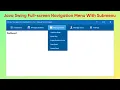 Java Swing Dashboard Navigation Menu with Submenu Items Java Swing UI Design