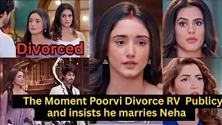 poorvi divorces rv and gets him engaged to neha twist of fate new era in english