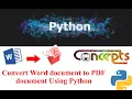 Convert Word Document to Pdf Document using python