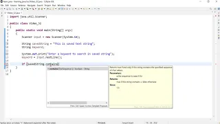 Java 32 Check if a string is contained in another string using the contains method