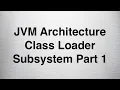 3 Java Programming - JVM Architecture Class Loader Subsystem Part 1