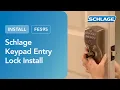 How To Install a Schlage Keypad Entry Lock Flex Lock FE595