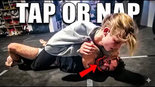 girl vs boy submission wrestling match