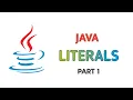 Java Tutorial Literals in Java