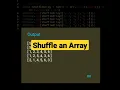 shuffle an array javascript tutorial