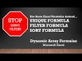 3 Advanced Excel Formulas You Must Know Dynamic Array Formulas