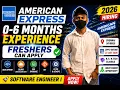 AMERICAN EXPRESS Hiring 2026 0-6 Months Experience Software Engineer I Freshers Apply Now
